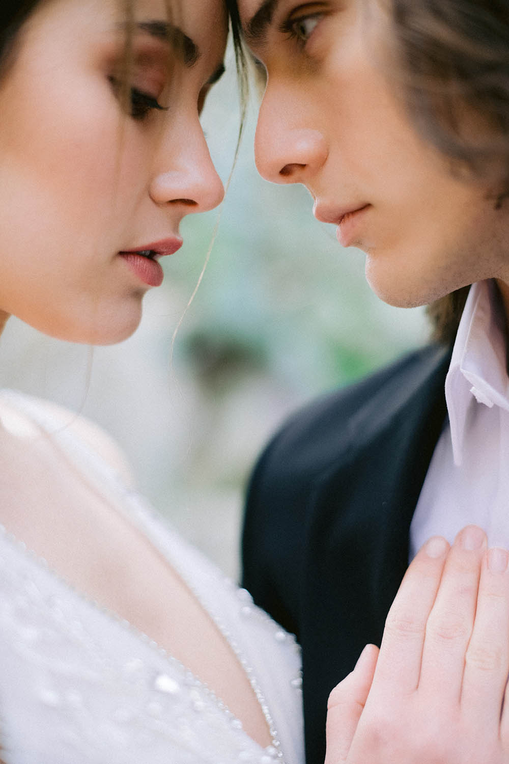groom with bride in french riviera